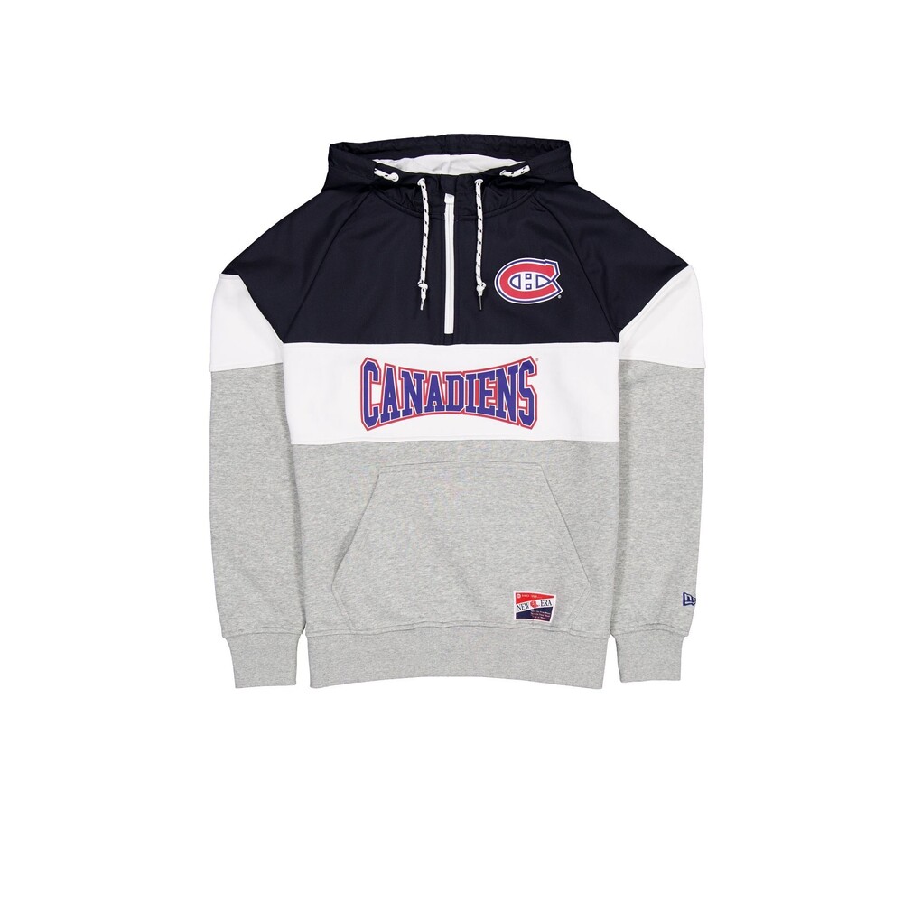 New Era Montreal Canadiens Throwback Color Block Hoodie - Size M